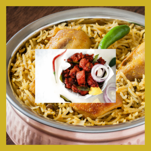 Kebab(Chicken 65) Briyani
